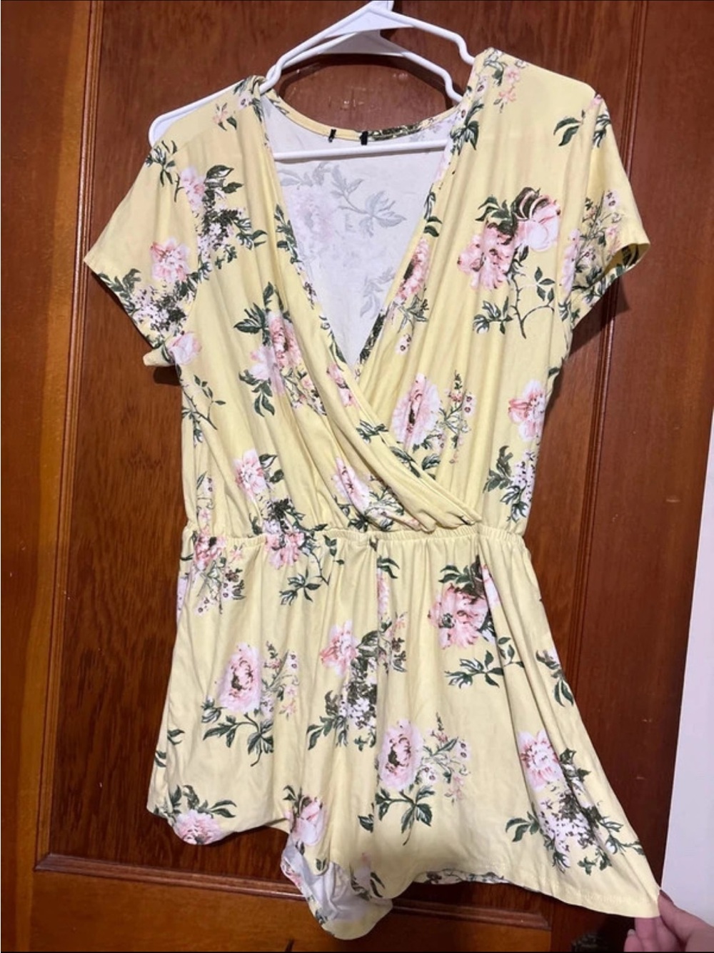 Floral Yellow Women's Romper